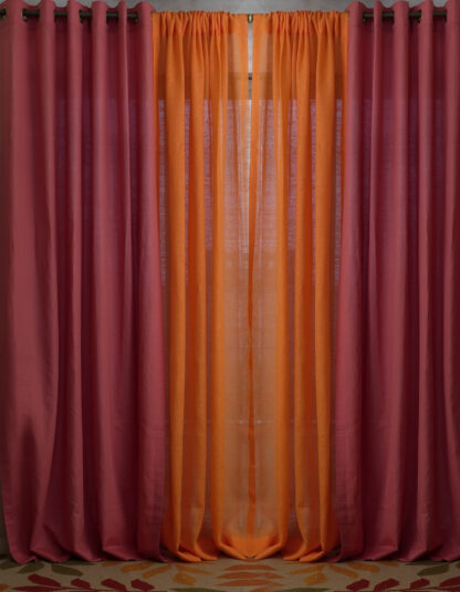 Calyz Fuscia Linen Cotton Curtain - Image 2
